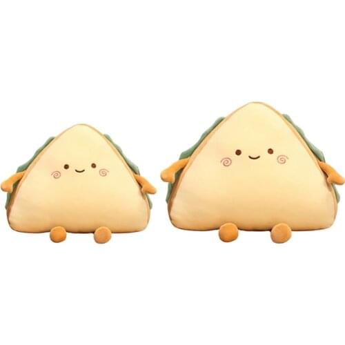 2021 Hot Sale Cartoon Sandwich Pillow Simulation PP Cotton Bakery Food Cushion Plush Toys Nice Present for Girlfriend