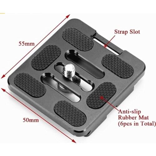 Aluminum Action Camera Tripod Mount Quick Release Plate with Screw for YT-B6 / TY-50X G / KX Series Tripod