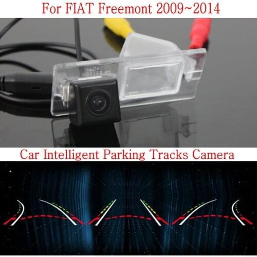 Car Intelligent Parking Tracks Camera FOR FIAT Freemont 2009~2020 / HD Back up Reverse Camera / Rear View Camera