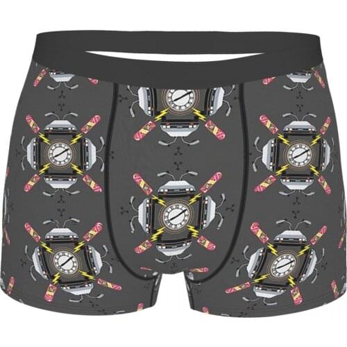 Back To The Future Science Film Marty McFly Doc Great Scott Kaleidoscope Underpants Homme Panties Mens Underwear Ventilate
