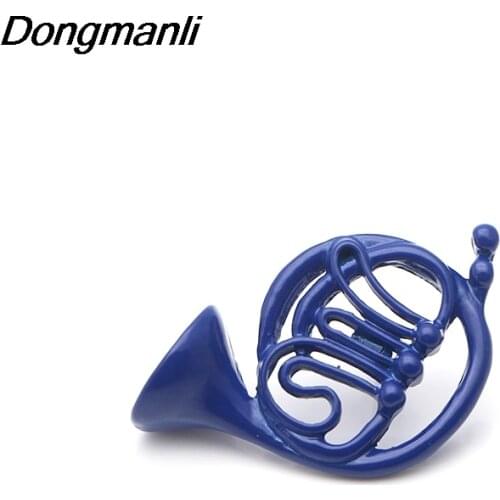 P2547 Dongmanli HIMYM How I Met Your Mother Blue French Horn Pins Women/Men Brooches TV Series Jewelry