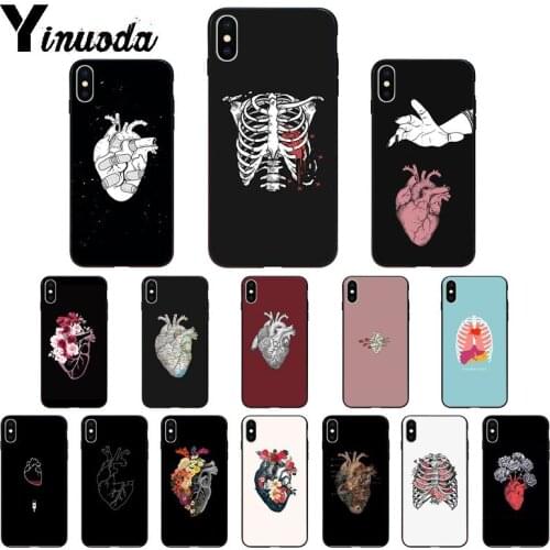 Yinuoda Medical Human Organs Heart Meridian Kidney Art Cell Phone Case for iPhone 8 7 6 6S Plus X XS MAX 5 5S SE XR 11 11pro max