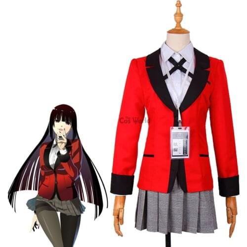 Comics Kakegurui Compulsive Gambler Jabami Yumeko Igarashi Sayaka School Uniform Coat Shirt Skirt Outfit Anime Cosplay Costumes