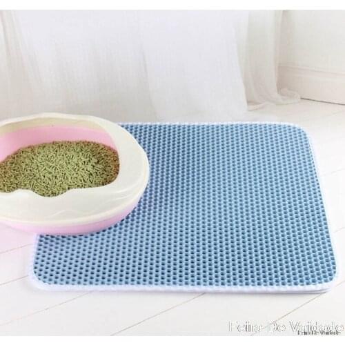 Colorful Pet Cat Litter Mat Double Layer EVA Non-slip Pad Sand Cat Toilet Leather Waterproof Clean Pad Cats Clean Accessories