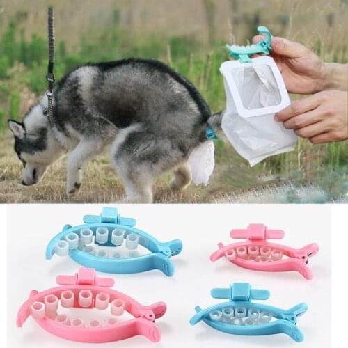 Pet Dog Waste Bag Dispenser Creative Puppy Toilet Picker Tail Clip Cats Waste Poop Bag Portable Garbage Cleaning Tool
