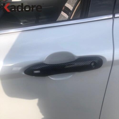 For Toyota Corolla 2019-2021 For Camry XV70 17-20 Carbon Fiber Side Door Handle Cover Trims Car Styling Exterior Accessories