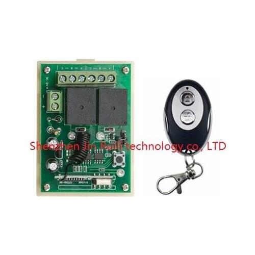 Hot Sales DC12V 2CH 10A Wireless Remote Control Switch System 1*Receiver and 1* ellipse shape Transmitter Applicance Garage Door