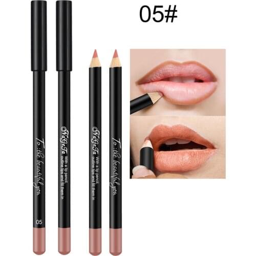 12 Colors Matte Makeup Lipliner Pen Waterproof Long Lasting Lips Contour Lip Liner Pencil Lip Cosmetics Maquiagem TSLM1