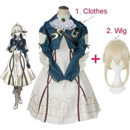 Anime Violet Evergarden Cosplay Costume High Quality Princess Maid Dress Halloween Carnival Prom Skirt For Woman