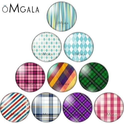 Pretty stripe pattern Round photo glass cabochon demo flat back Making findings 12mm/18mm/20mm/25mm