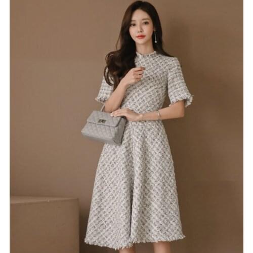 Fashion women new arrival thick warm formal dress casual slim comfortable temperament trend sweet vintage party a-line dress