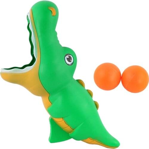 Cartoon Green Dinosaurs Ball Shooting Toy Animal Popper Kids Indoor Outdoor Toy Kids Birthday Gift