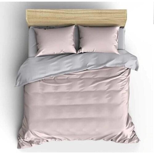 Scrub 100 Cotton Single Duvet Cover Set Pink Gray 248569298