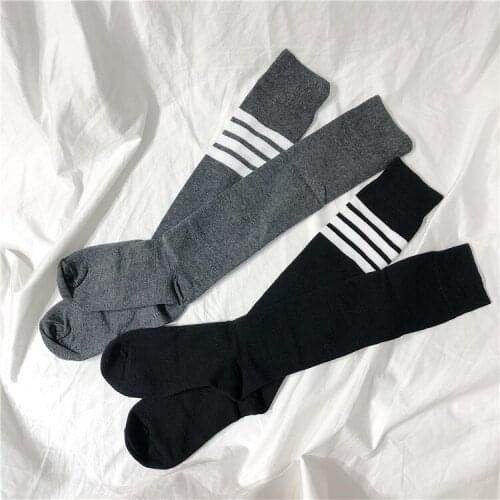 TB THOM Brand Women Socks 2 Pairs Student Casual Cotton Striped Long Sock Japanese Style