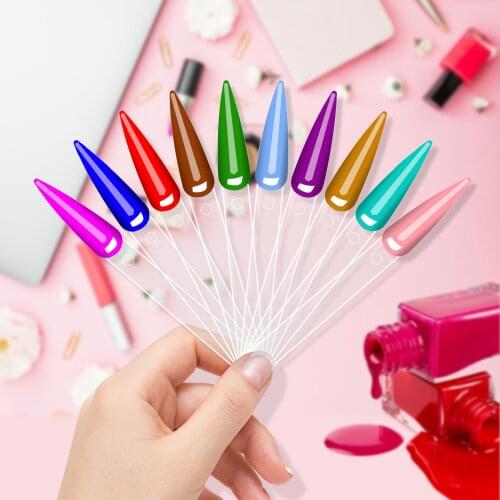 New 50pc/lot False Nail Tips Fan Nature Nail Art Full Cover Display Practice Tools Fake Nails Nail Art Practice Display Design