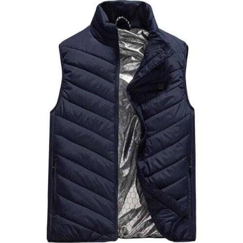 2021 New Style Heated Jacket Fashion Men Coat Intelligent USB Electric Heating Thermal Warm Clothes Winter Heated Vest Plus