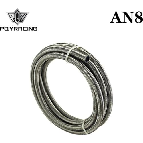 PQY - AN8 8AN AN - 8 (11.2MM / 7/16" ID) STAINLESS STEEL BRAIDED FUEL OIL LINE 5 METER/5M PQY7113