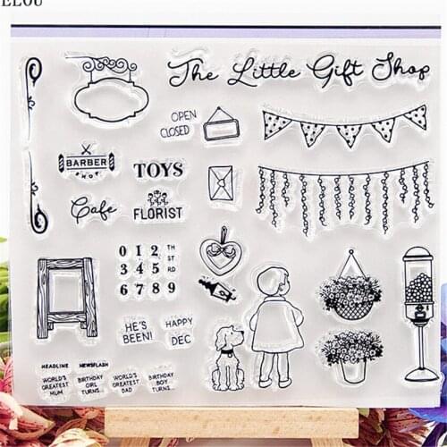 PANFELOU Disneyland park Transparent Clear Silicone Stamp/Seal for DIY scrapbooking/photo album Decorative clear stamp sheets