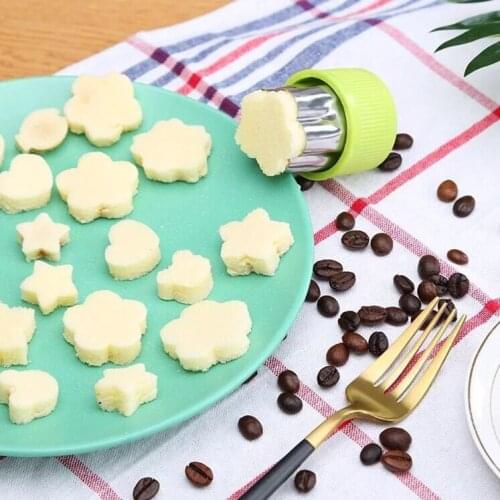 1 pcs Stainless Steel Household Baby Food Cartoon Fruit Vegetable Flower Cutter Parent-child DIY Tools