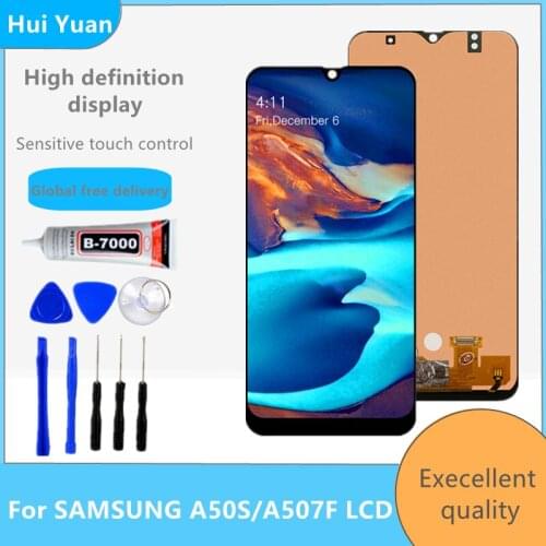 For Samsung Galaxy A50S A507 SM-A507FN / DS touch screen scan Assembly with frame
