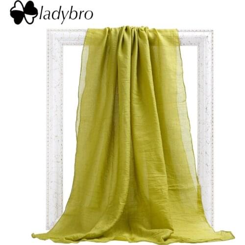 Ladybro Hot Cotton Linen Women Scarf Long Warm Pashmina Fashion Blue Pink Hijab Scarf Female Soft Lady Shawls And Scarves Stole