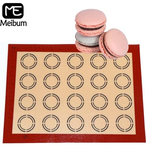 Meibum Silicone Baking Mat Rolling Dough Pad Sheet Macaron Cookies Biscuits Puffs Mold Pastry Mould Dessert Tools Bakeware
