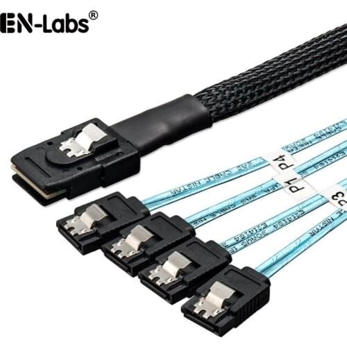 0.5M Internal Mini SAS to 4 x SATA Cable (SFF-8087 to SATA Forward Breakout),Mini SAS Host/Controller to 4 SATA Target/Backplane