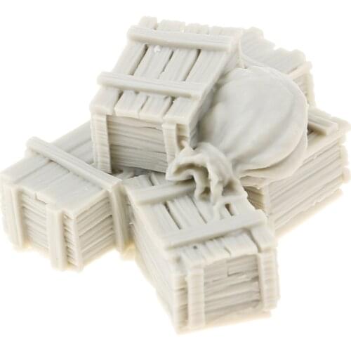 1/35 Scale Resin Crates & Bag Modeling Miniature Landscape Scenery Diorama Landscaping Accessories Supplies