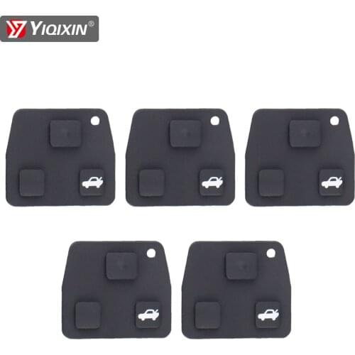YIQIXIN 3 Buttons Silicon Rubber Pad Shell Car Accessories For Lexus Rav4 For Toyota Avensis Corolla Camry Yaris Prado Carina