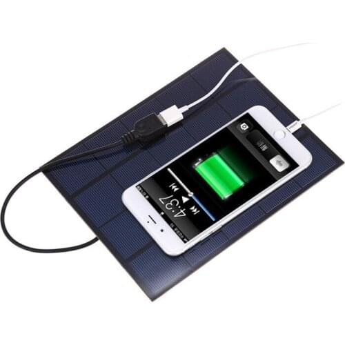 5W 5V output Solar Panel Battery Cells Charger MAX 0.83A USB Output Devices Portable Smartphones Battery Charger for Phone