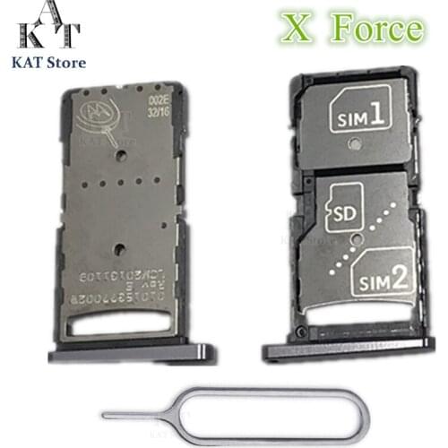 1PCS Dual SIM Card Tray Slot Holder for Motorola MOTO X Force XT1580 XT1581 XT1585 With Eject Pin Needle Tool Replacement Parts