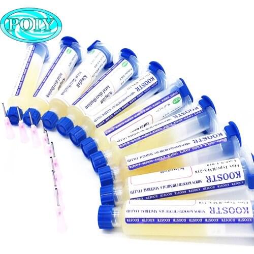 20pcs Solder Flux Paste RMA-21810cc BGA flux paste for BGA solder station Soldering iron paste Assist Welding flux+20pcs Needles