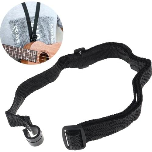 46 - 58cm Universal Adjustable Durable Nylon Ukulele Strap Neck Hanging Belt with Plastic Ends for Ukulele Accessories