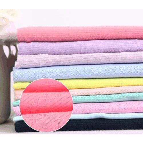 50*145CM Leno Cotton Fabric for Women Jacquard Short Sleeve Dress Woven Fabric Shirt Cool Summer DIY Craft Handmade