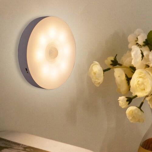 Wireless Small Motion Sensor 3 Levels Bright Night Lights for Hallway Wardrobe Living Room
