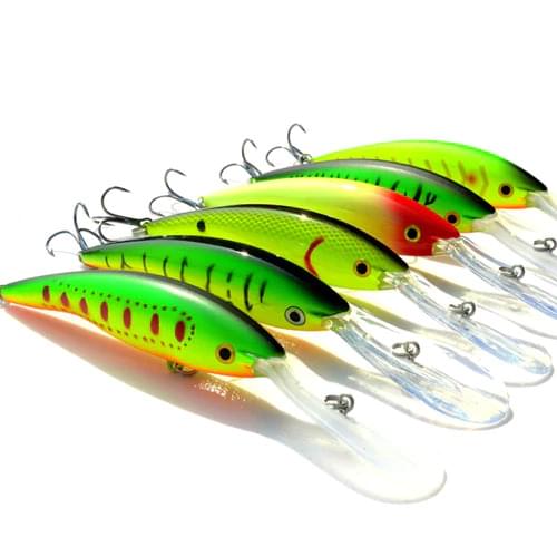 2Pcs Long tongue Minnow Fishing Lure 14g 13.5cm Hard Bait Floating Crankbait Pesca Topwater Wobblers fish Fishing Tackle