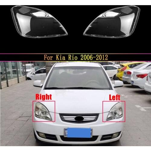 For Kia Rio 2006 2007 2008 2009 2010 2011 2012 Car Headlight Cover Clear Lens Headlamp Lampshade Shell