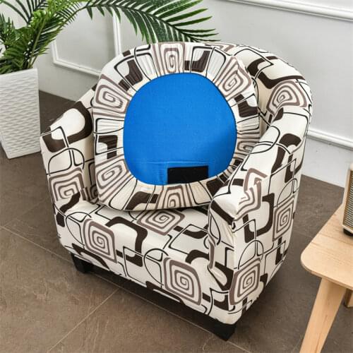 Geometric Club Chair Cover Elastic Split Style Armchair Sofa Slipcover Living Room Stretch Spandex Couch Covers With Seat Cover