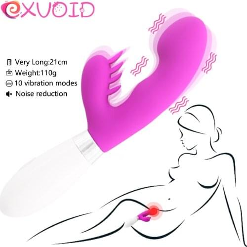 EXVOID Adult Products G-spot Massager Silicone Sucker Vibrator Clitoris Stimulate Dildo Vibrators for Woman Sex Toys for Women