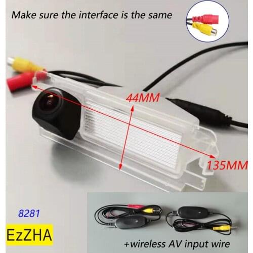 EzZHA Fisheye light for Renault Pulse Clio 2 Logan Sandero Stepway Dedicated Reverse Rear View Camera Dynamic/Fixed trajectory