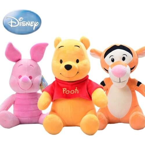 23cm Disney Winnie the Pooh Piglet Tigger Animal Stuffed Toys Cute Plush Doll for Children Gift