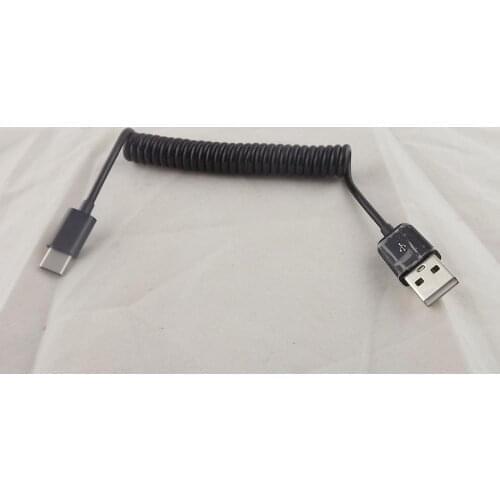 1pcs USB 3.1 C Type Male To 2.0 A Male Spiral Coiled Data Sync Adapter Cable 1M/3m White/Black