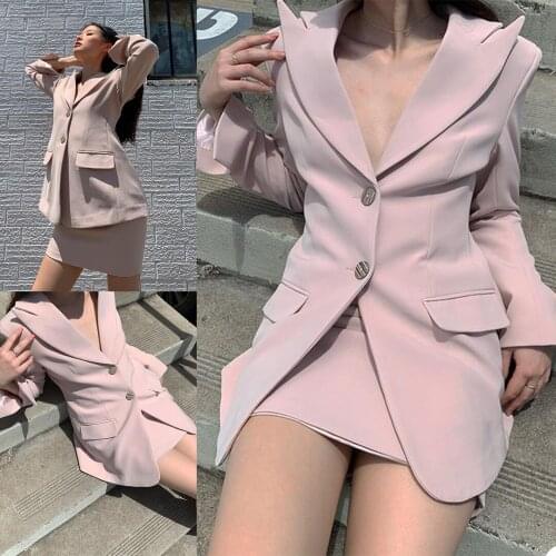 Spring Leisure Pink Women Wedding Dress Suits Mother of the Bride Suits Slim Evening Party Tuxedos Formal 2 pieces