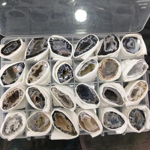 Nice natural mineral agate geode raw gemstone reiki healing crystals rough stone specimen for DIY pandent wholesale price