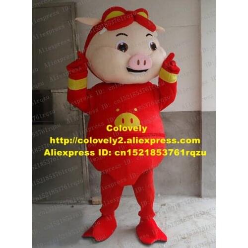 Zealous Cream-colored Ggbond GG Bond Pigman Pig Man Pig Hog Piggy Porkling Mascot Costume Cartoon Character Mascotte No.9907 FS