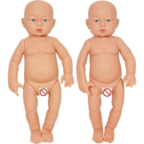 50cm Naked Reborn Baby Dolls Silicone Baby Doll Toys Little Girl Boy Shower Dolls Kids Playmates Christmas Birthday Gifts