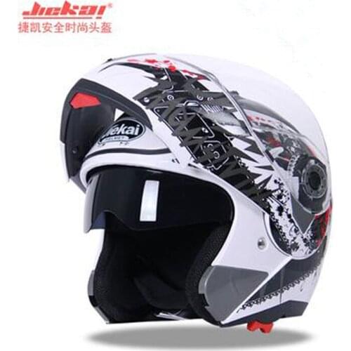 JIEKAI 105 Double lens Motorcycle helmets Modular Flip Up motocicleta casco Helmets motorcross racing helmet Size M L XL XXL