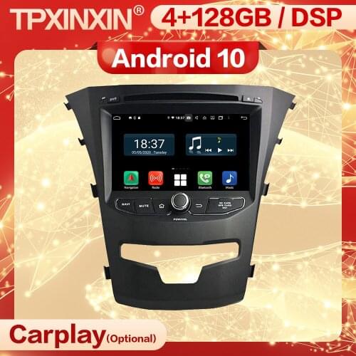 4+128G Carplay 2 Din Android Screen Multimedia Stereo Receiver For Korando 2014 GPS Navigation Auto Radio Audio Player Head Unit