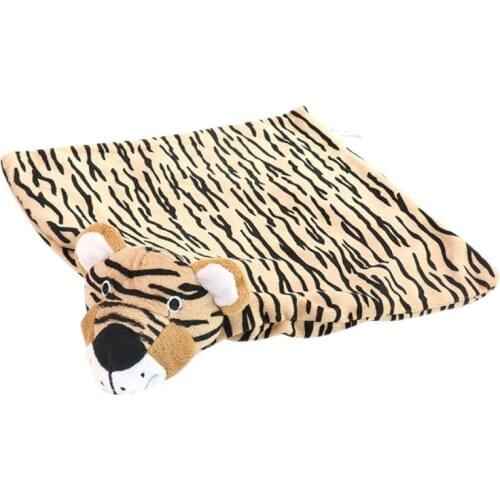 Squeaky Sound Pad Cat Toy Cute Tiger and leopard Plush Animals Pet Toy Teaser Kitten Playing Scratch-resistant Toy