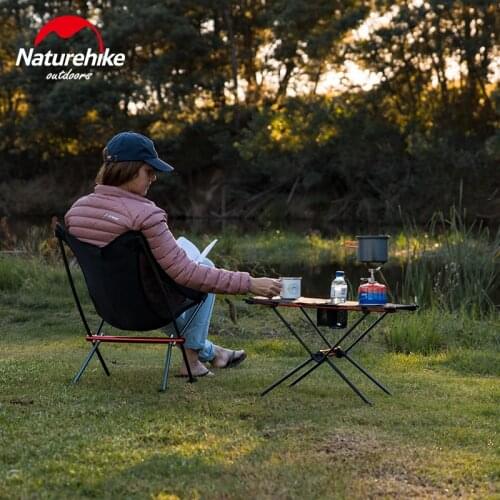 Naturehike Lightweight Collapsible Aluminum Portable Roll Up Outdoor Folding Camping Table Foldable Picnic Table NH19Z027-Z